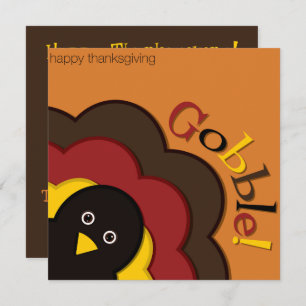 Thanksgiving hiding turkey invitation