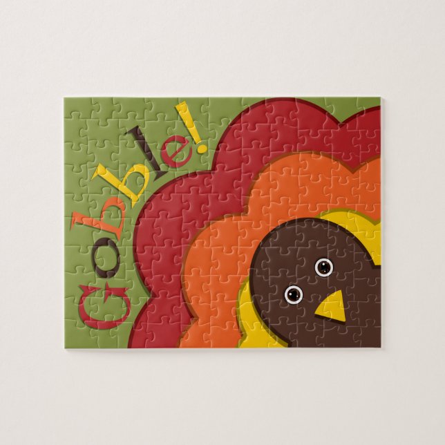 Thanksgiving hiding turkey jigsaw puzzle (Horizontal)