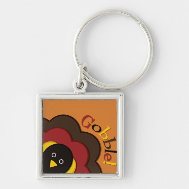 Thanksgiving hiding turkey key ring (Front)