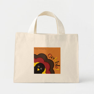 Thanksgiving hiding turkey mini tote bag