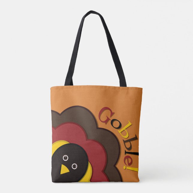 Thanksgiving hiding turkey tote bag (Back)