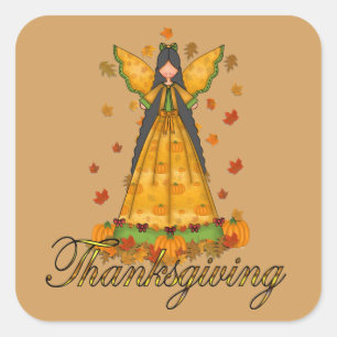 Thanksgiving Holiday Angel Seasonal fun sticker