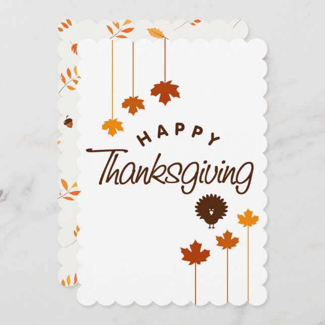 Thanksgiving Holiday Card (Front/Back)