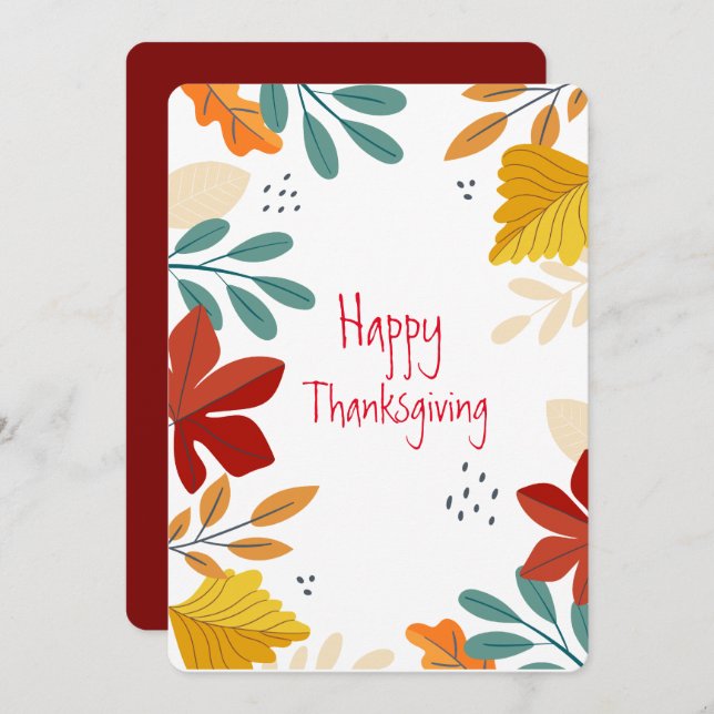 Thanksgiving  holiday card (Front/Back)