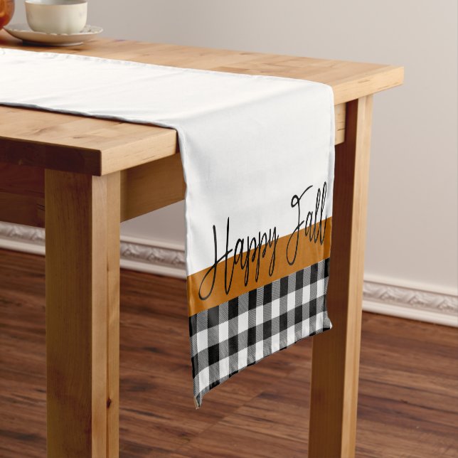 Thanksgiving, Holiday Decor, Happy Fall Short Table Runner (In Situ)
