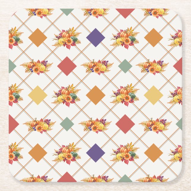 Thanksgiving Holiday Paper Coaster (Front)
