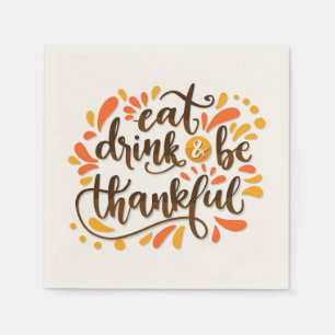 Thanksgiving Holiday Paper Napkins
