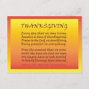 Thanksgiving Holiday Postcard