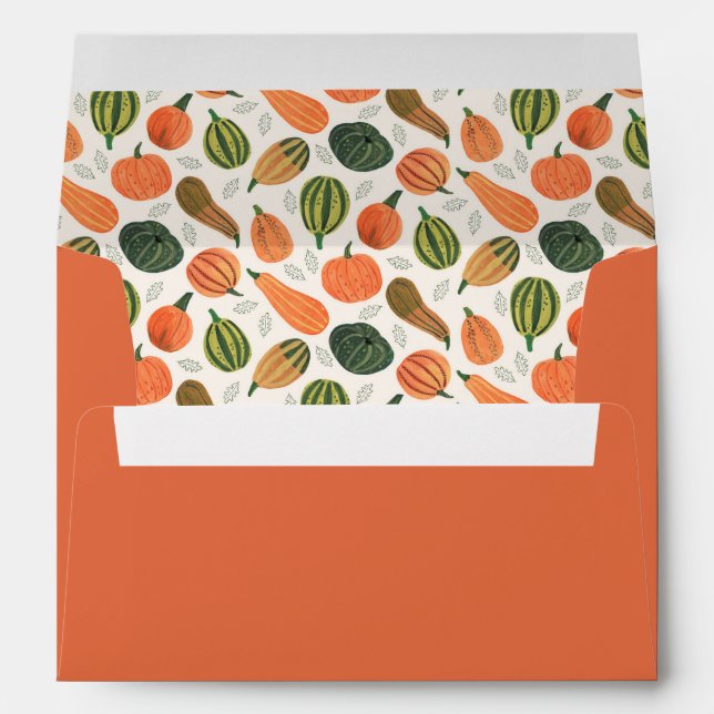 Thanksgiving Holiday | Pumpkin Patch Pre-addressed Envelope (Back (Bottom))