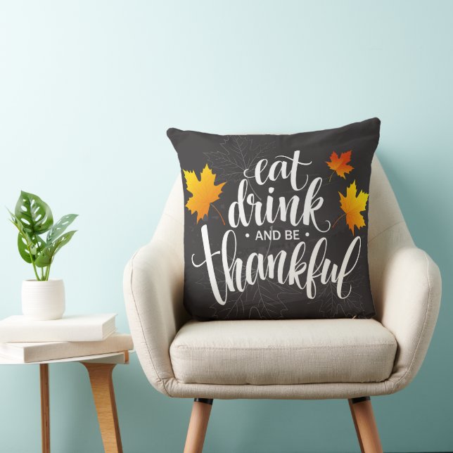Thanksgiving Holiday Throw Pillow (Chair)