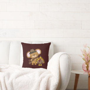 Thanksgiving Holiday Turkey throw pillow