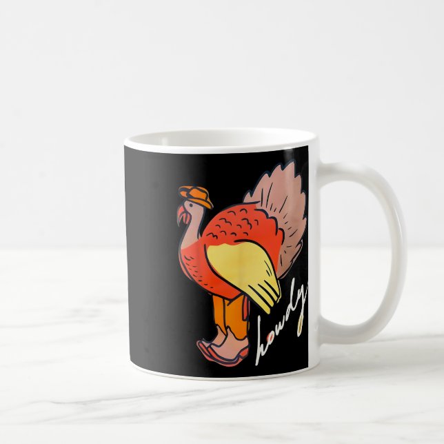 Thanksgiving Howdy Turkey  Coffee Mug (Right)