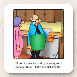Thanksgiving Humor Cork Backed Coasters