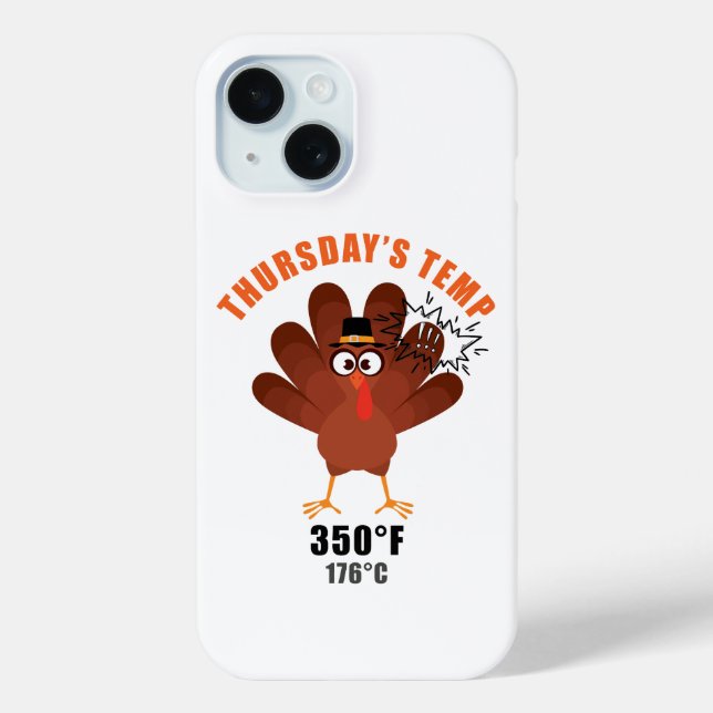 Thanksgiving Humor Funny Turkey Joke Case-Mate iPhone Case (Back)