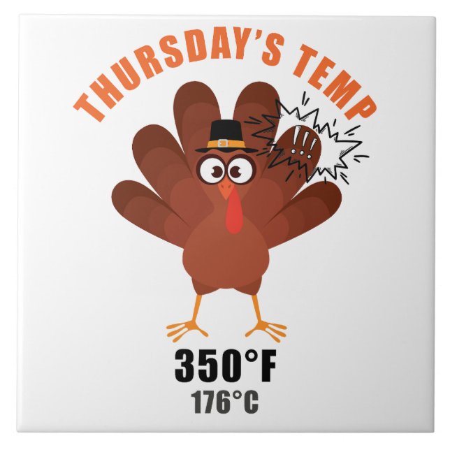 Thanksgiving Humor Funny Turkey Joke Tile (Front)