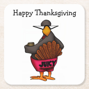 Thanksgiving Humour Bar Coasters