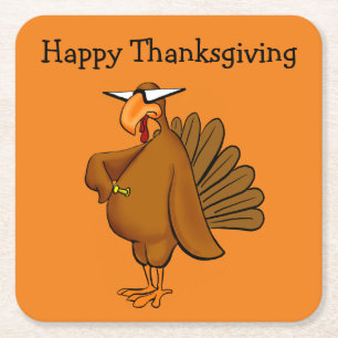 Thanksgiving Humour Bar Coasters