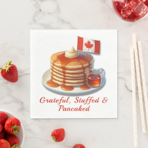 Thanksgiving Humour Canada   Maple Pancakes & Fall Napkin