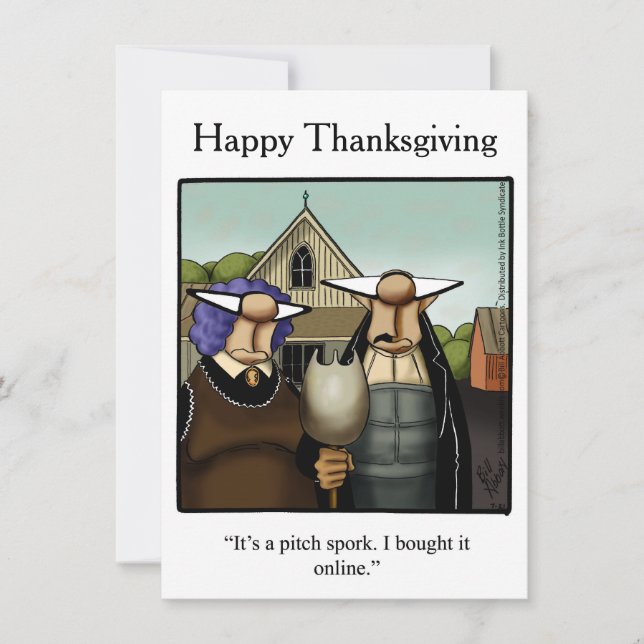 Thanksgiving Humour Dinner Invitations (Front)