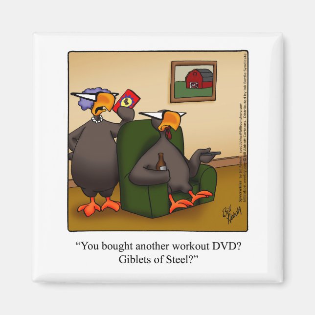 Thanksgiving Humour "Giblets of Steel" Magnet Gift (Front)