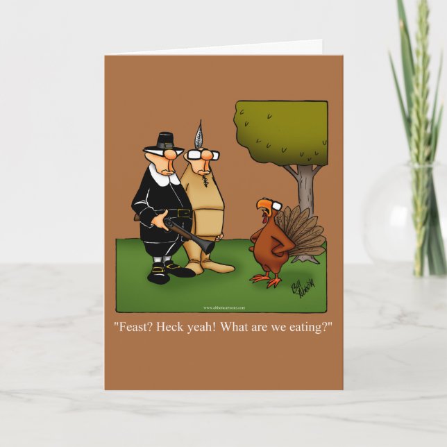 Thanksgiving Humour Greeting Card (Front)