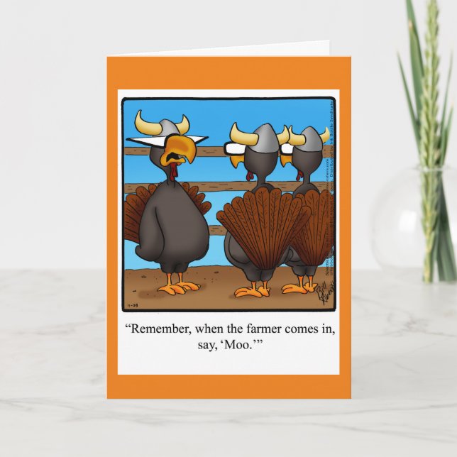 Thanksgiving Humour Greeting Card (Front)