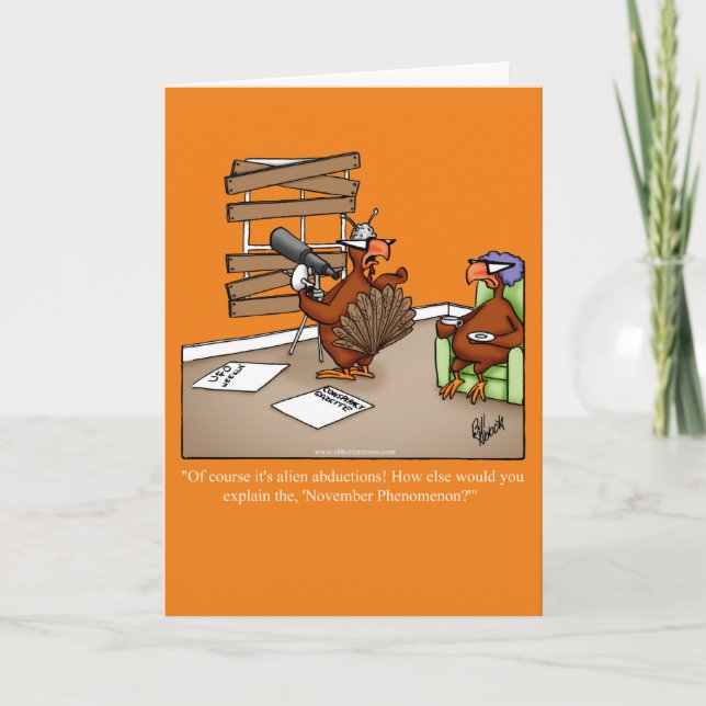 Thanksgiving Humour Greeting Card (Front)
