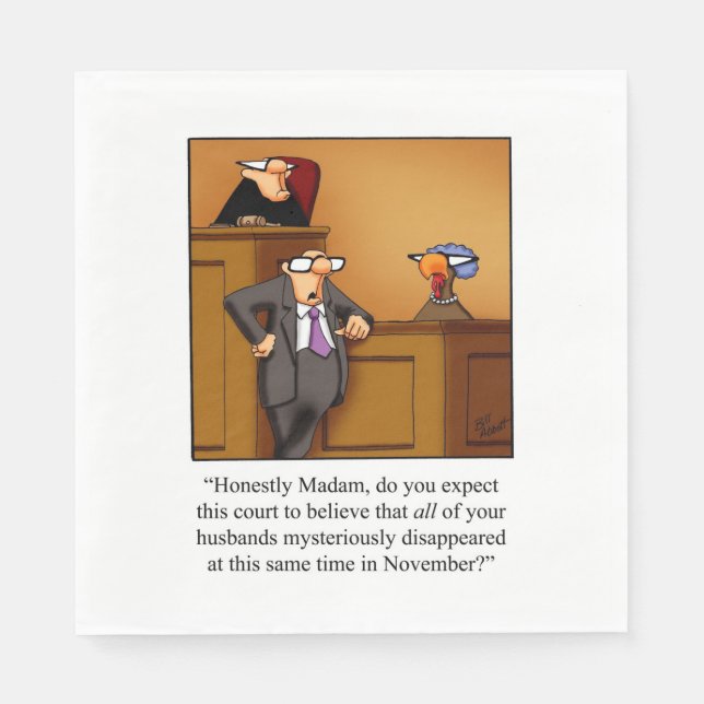 Thanksgiving Humour Holiday Napkins  (Front)