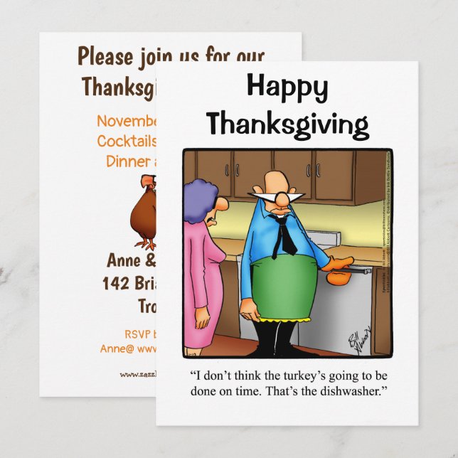 Thanksgiving Humour Invitations "Spectickles" (Front/Back)