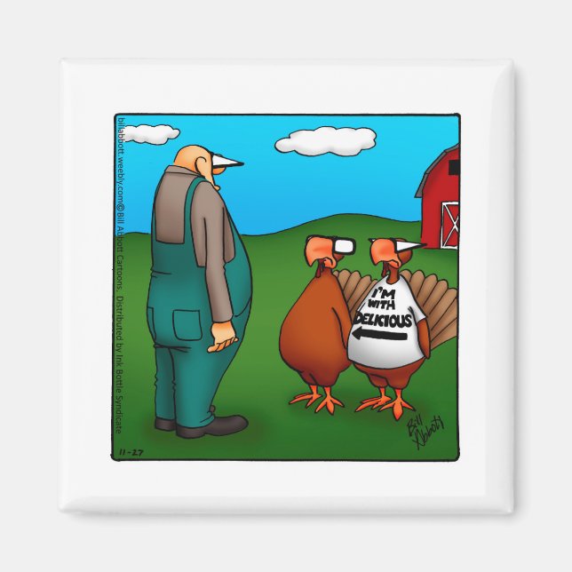Thanksgiving Humour Magnet Gift (Front)