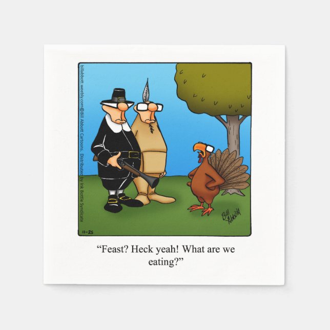 Thanksgiving Humour Paper Napkins (Front)