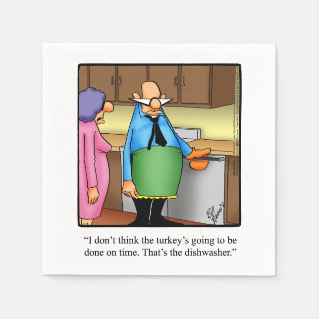 Thanksgiving Humour Paper Napkins (Front)