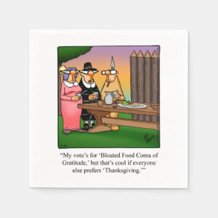 Thanksgiving Humour Paper Napkins
