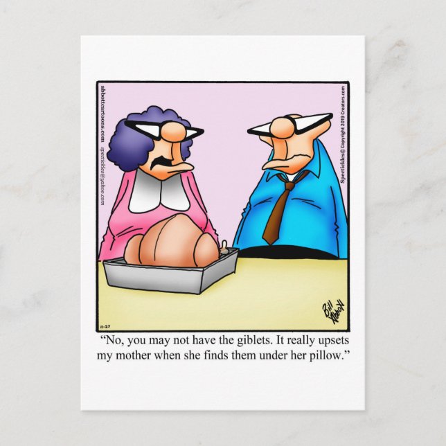 Thanksgiving Humour Postcard "Spectickles" (Front)