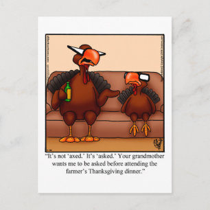 Thanksgiving Humour Postcard "Spectickles"