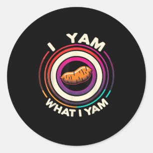 Thanksgiving - I Yam What I Yam Classic Round Sticker