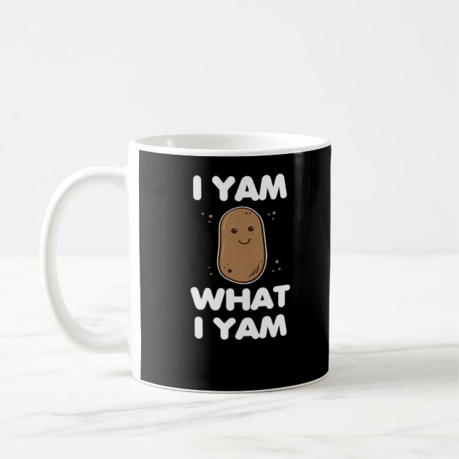 Thanksgiving I Yam What I Yam Funny Fall Classic Coffee Mug (Left)