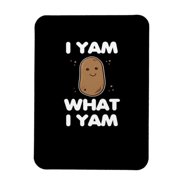 Thanksgiving I Yam What I Yam Funny Fall Classic Magnet (Vertical)