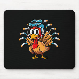 Thanksgiving Ice Hockey Turkey Day Sport Toddler B Mouse Mat