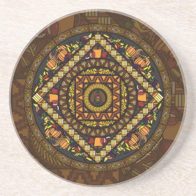 Thanksgiving Icons Coasters (Front)