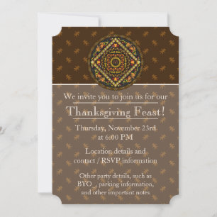 Thanksgiving Icons Party Invitation