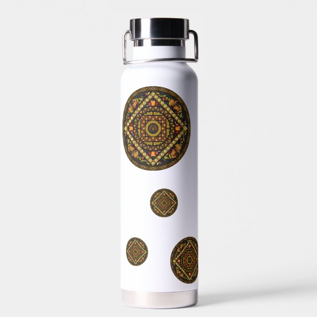 Thanksgiving Icons Water Bottle (Back)