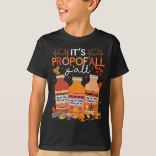 Thanksgiving Icu Nurse Propofol Fall Scrub Top Wom