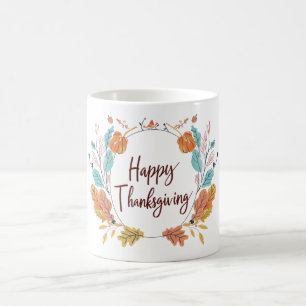Thanksgiving illustration coffee mug