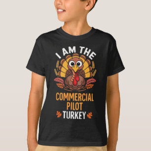 Thanksgiving I'm The Commercial Pilot Turkey Match T-Shirt