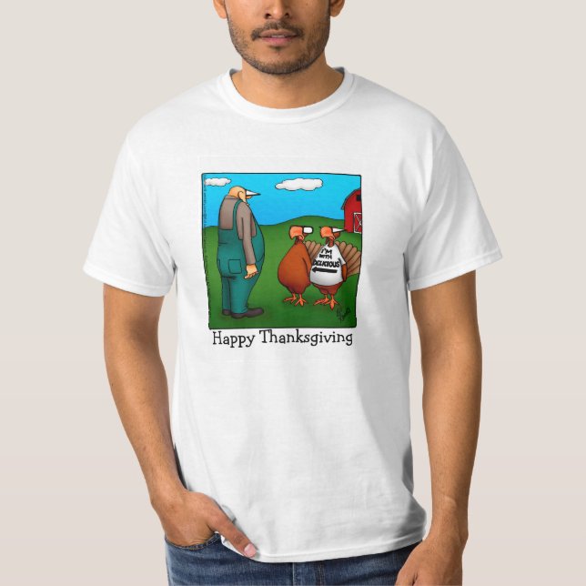 Thanksgiving "I'm With Delicious" Tee Shirt Gift (Front)