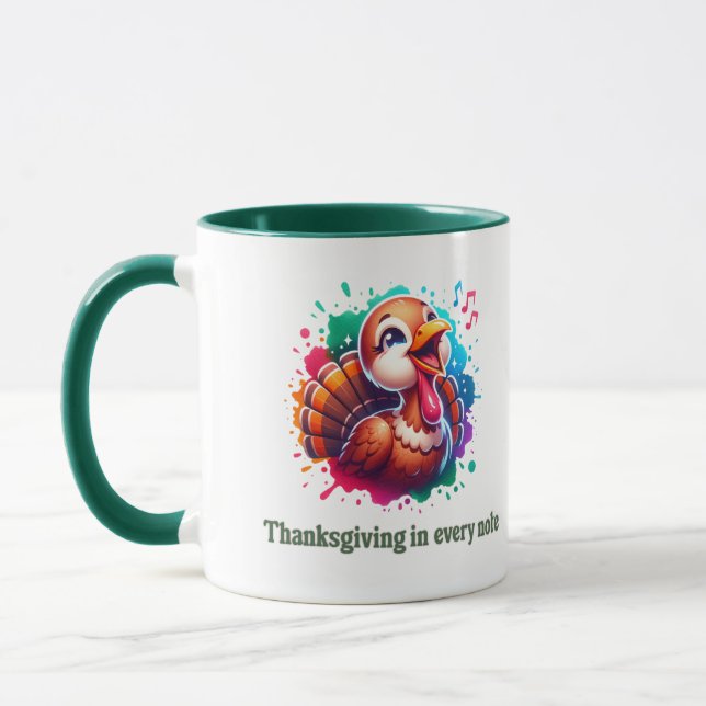 Thanksgiving in Every Note Mug (Left)