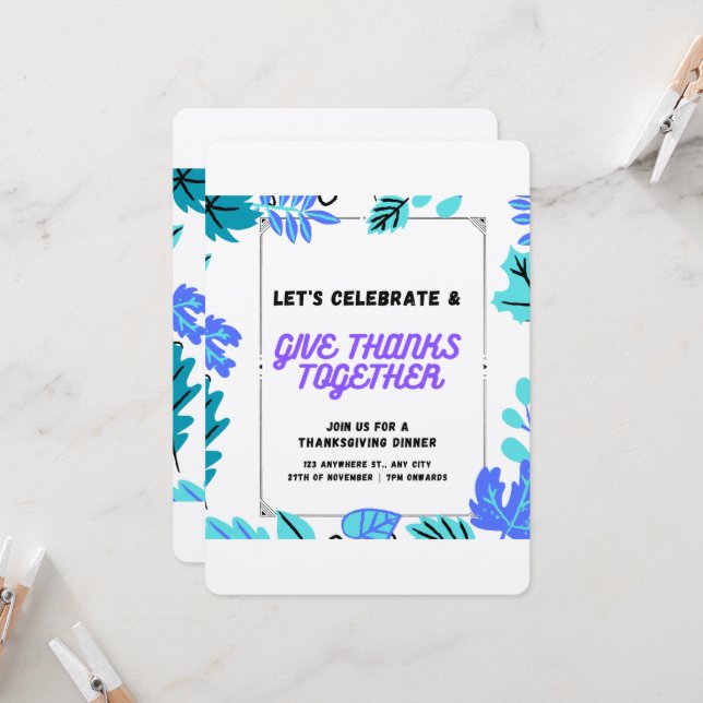 Thanksgiving invitation (Front/Back In Situ)