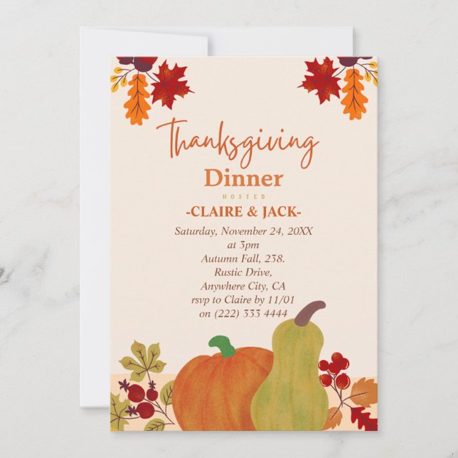 Thanksgiving Invitation (Front)