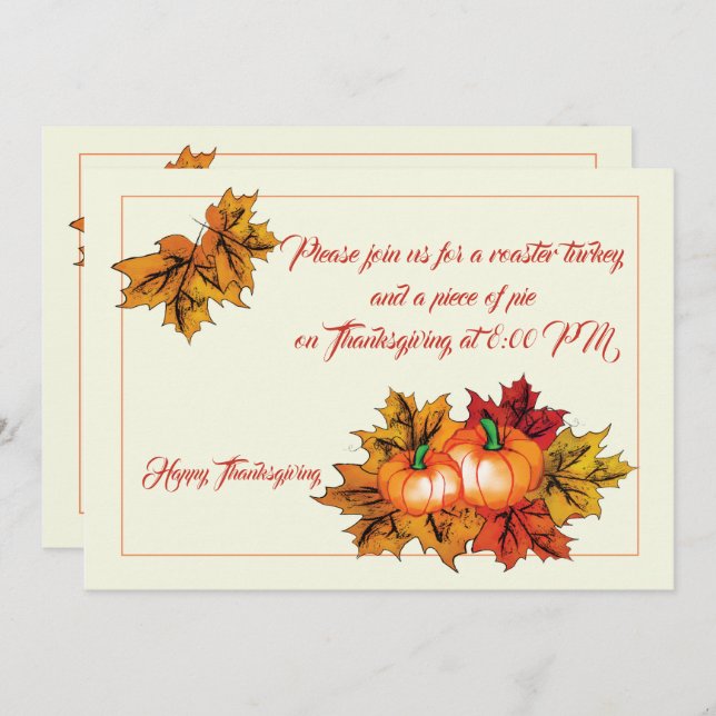 Thanksgiving invitation (Front/Back)